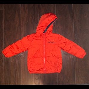 Red Nautica Helm Bubble Jacket | 3T
